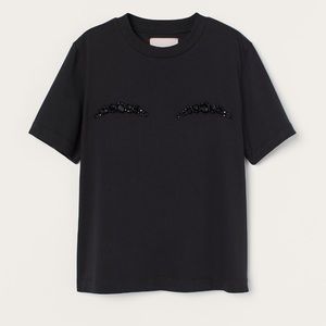 Simone rocha*HM appliquéd t-shirt, black